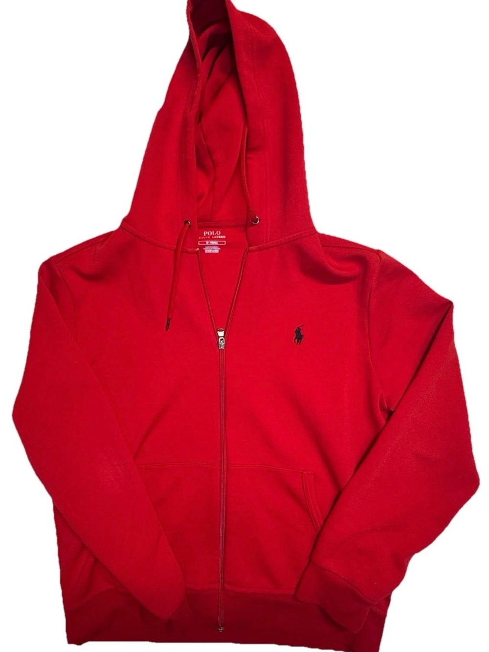 Polo by Ralph Lauren Full Zip Heavyweight Logo Hoodie Size Medium EUC
